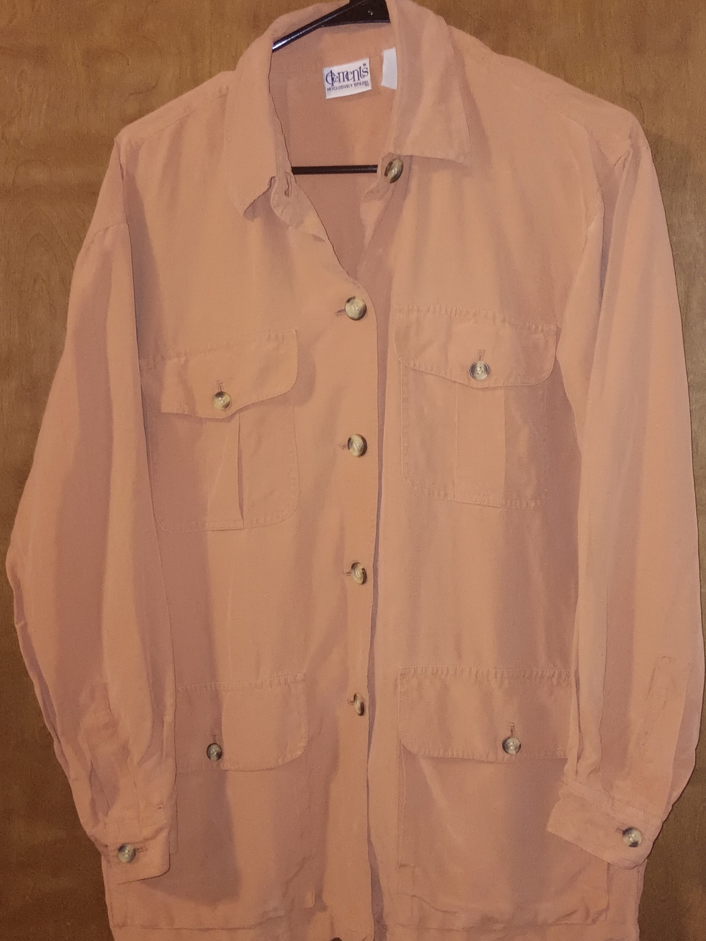 Element Peach Utility Jacket with Button Front